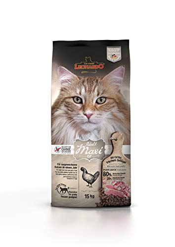 Leonardo Adult GF Maxi [15kg] Katzenfutter | Getreidefreies Trockenfutter für Katzen | Alleinfuttermittel für große Katzenrassen ab 1 Jahr von Leonardo