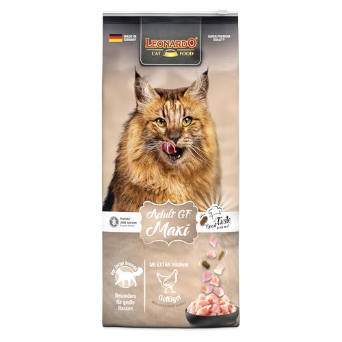 Leonardo Adult GF Maxi [15kg] Katzenfutter | Getreidefreies Trockenfutter für Katzen | Alleinfuttermittel für große Katzenrassen ab 1 Jahr von Leonardo