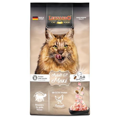 LEONARDO Adult GF Maxi [7,5kg] Katzenfutter | Getreidefreies Trockenfutter für Katzen | Alleinfuttermittel für große Katzenrassen ab 1 Jahr von Leonardo