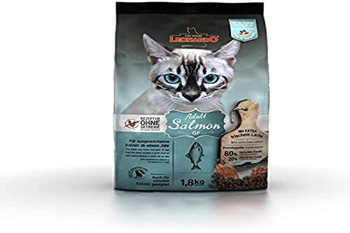 Leonardo Adult GF Salmon [1,8kg] Katzenfutter | Getreidefreies Trockenfutter für Katzen | Alleinfuttermittel für Katzenrassen ab 1 Jahr von Leonardo