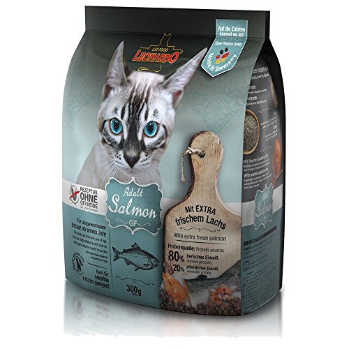 Leonardo Adult GF Salmon [300g] Katzenfutter | Getreidefreies Trockenfutter für Katzen | Alleinfuttermittel für Katzenrassen ab 1 Jahr von Leonardo
