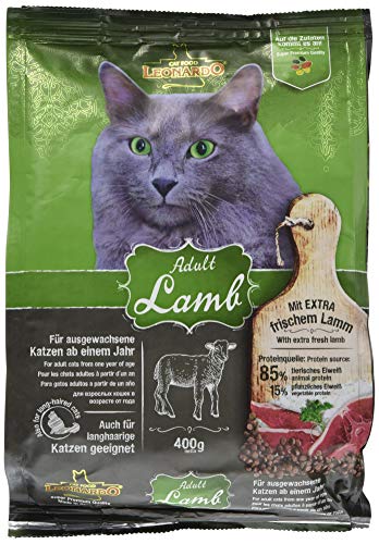 Leonardo Adult Lamb [400g] Katzenfutter | Trockenfutter für Katzen | Alleinfuttermittel für ausgewachsene Katzen Aller Rassen ab 1 Jahr von Leonardo