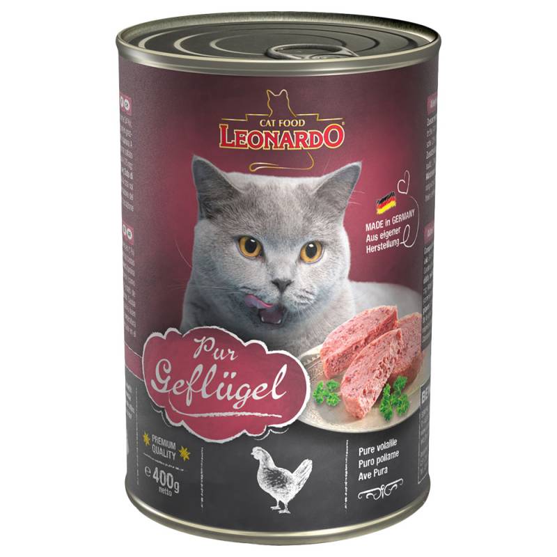 Leonardo All Meat Katzenfutter 6 x 400 g - Geflügel pur von Leonardo