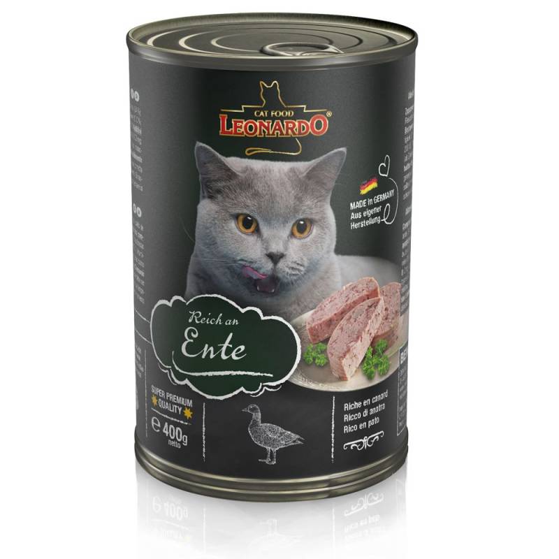 Leonardo All Meat Katzenfutter 6 x 400 g - Reich an Ente von Leonardo