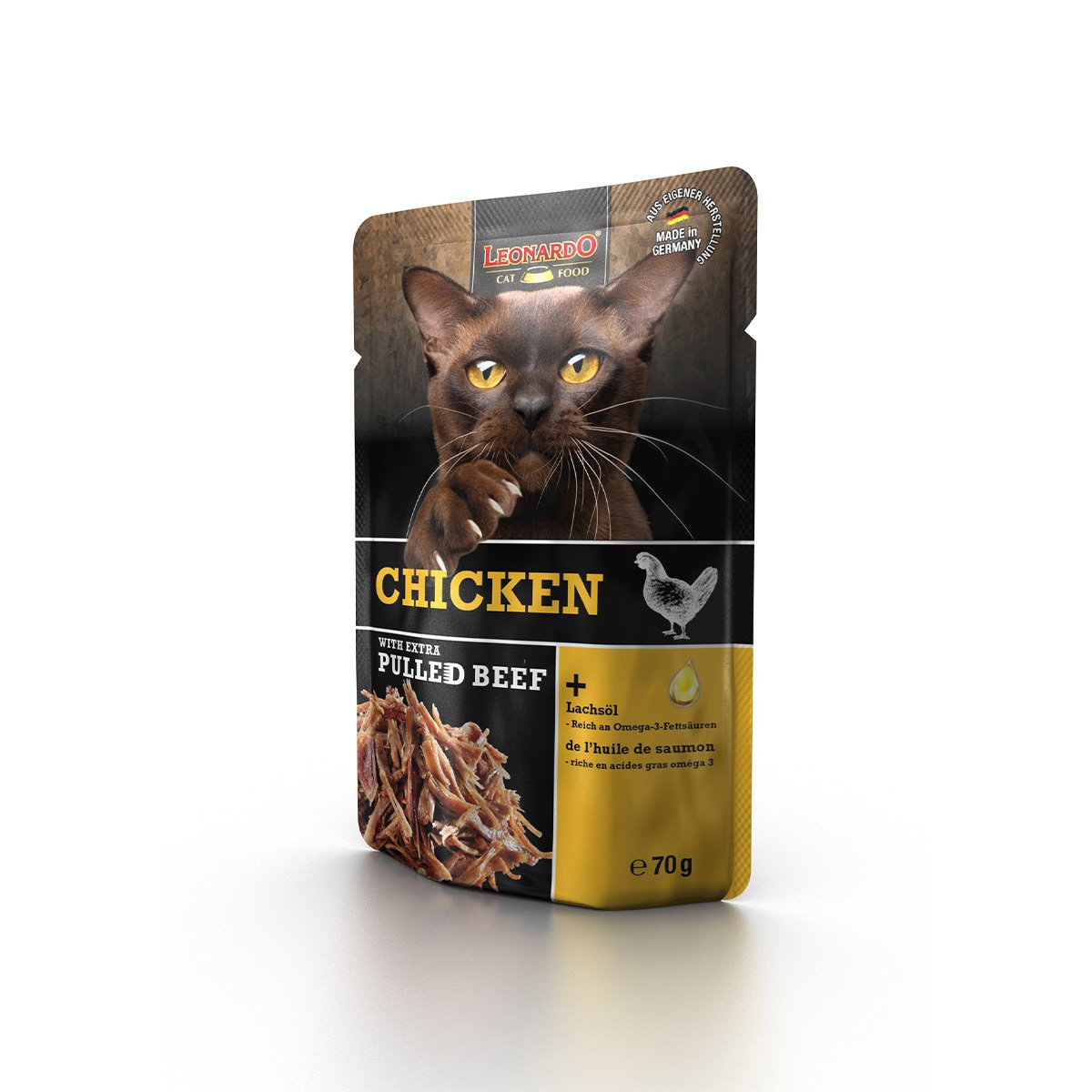 Leonardo Chicken + extra pulled Beef 16x70g von Leonardo