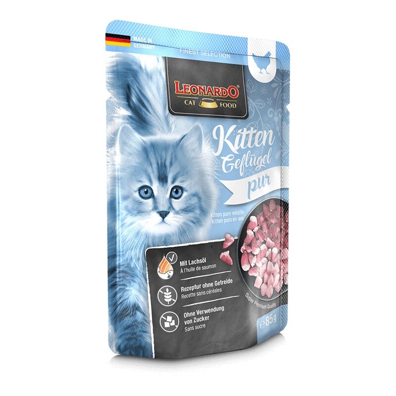 Leonardo Frischebeutel Kitten mit Gefl�gel 85 g (15,65 € pro 1 kg) von Leonardo