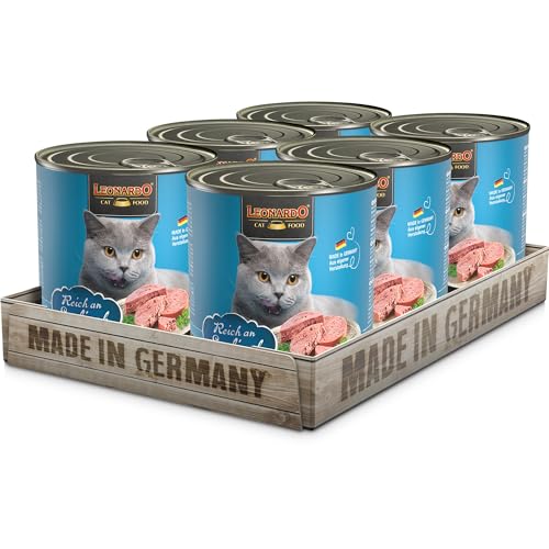 Leonardo Nassfutter [6x800g Seefisch] | Getreidefreies Nassfutter für Katzen | Feuchtfutter Alleinfutter aus der Dose von Leonardo