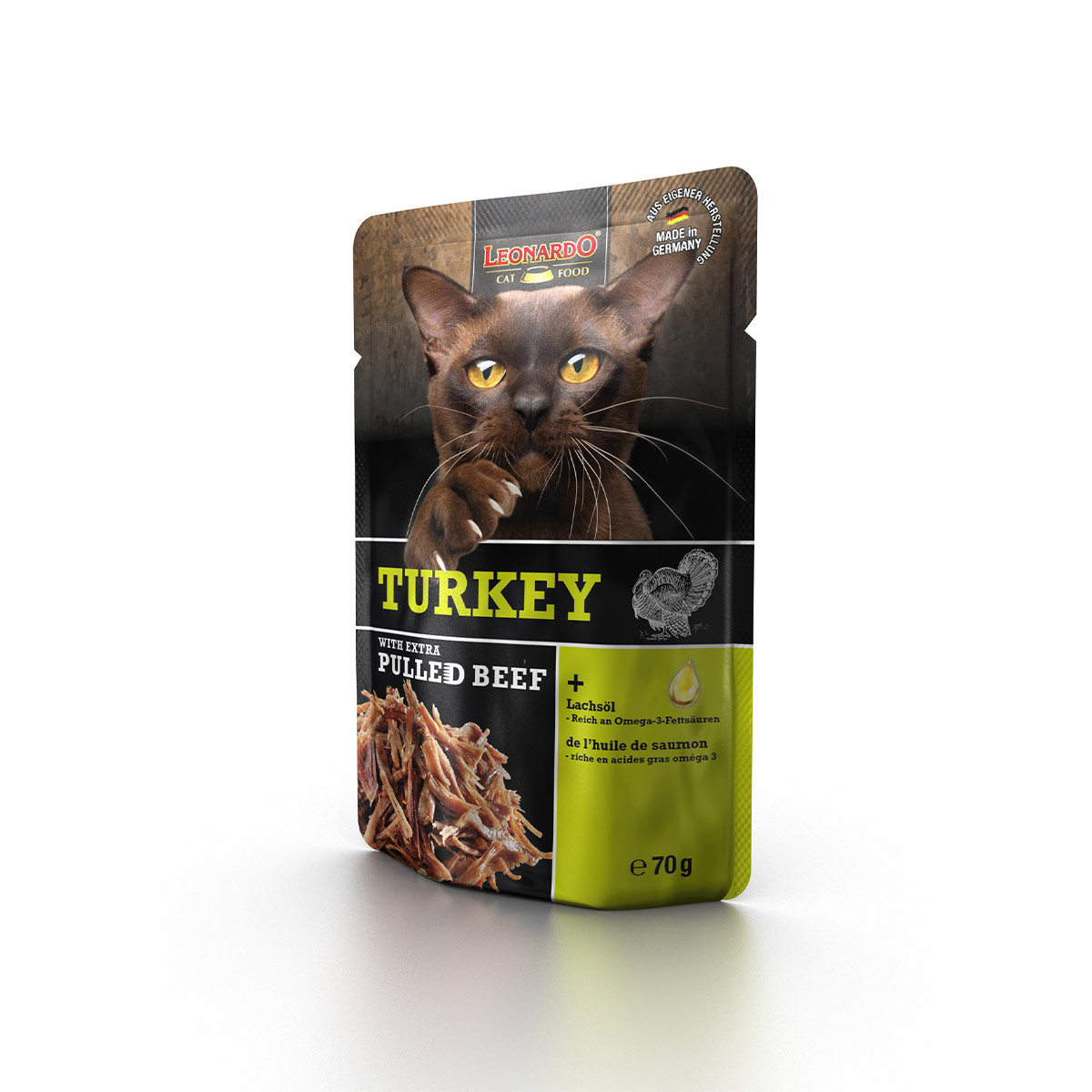 Leonardo Turkey + extra pulled Beef 16x70g von Leonardo