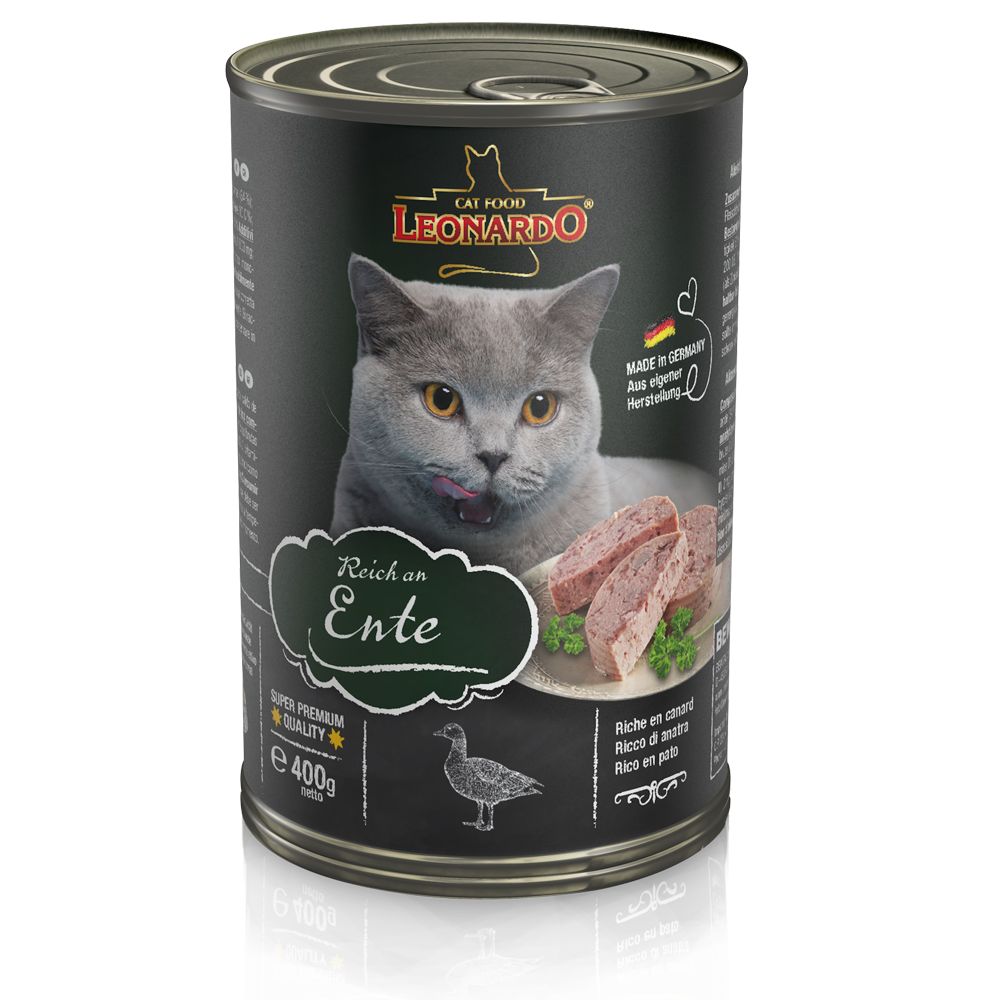 Sparpaket Leonardo Katzenfutter All Meat 24 x 400 g - Reich an Ente von Leonardo