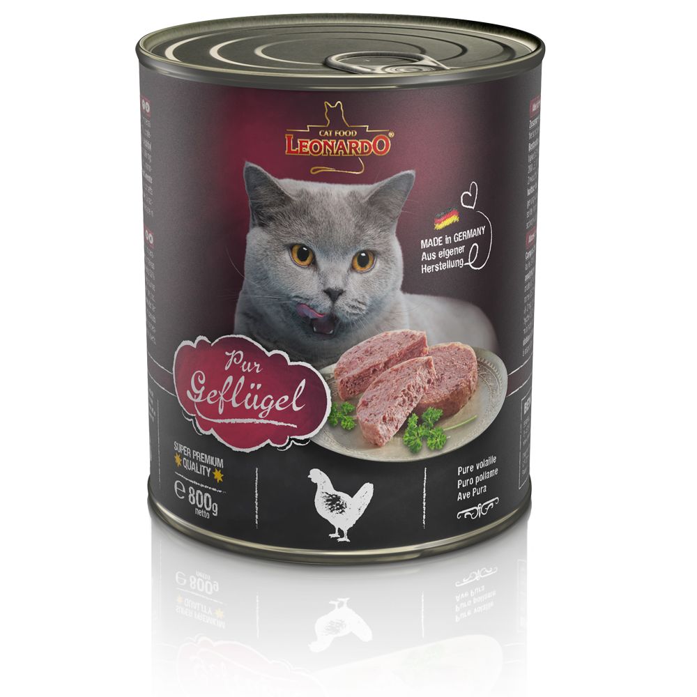 Sparpaket Leonardo Katzenfutter All Meat 24 x 800 g - Geflügel pur von Leonardo