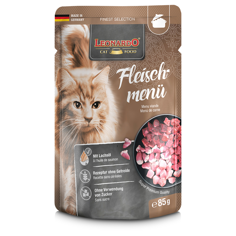 Sparpaket Leonardo Finest Selection Katzenfutter Pouch 32 x 85 g - Fleisch Menü Sparpaket Leonardo Finest Selection Katzenfutter Pouch 32 x 85 g - Fleisch Menü von Leonardo
