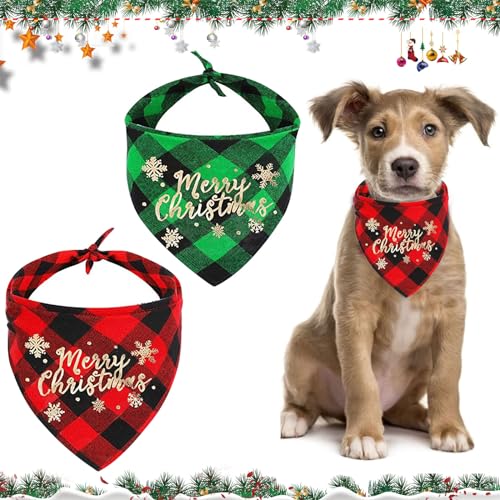 2 Stück Weihnachtshalstuch für Hunde und Katzen - Süßes Personalisiertes Dreieck Halstuch - Haustier Kostüm Zubehör für Weihnachten (B) 2 Stück Weihnachtshalstuch für Hunde und Katzen - Süßes Personalisiertes Dreieck Halstuch - Haustier Kostüm Zubehör für Weihnachten (B) von Leonshco