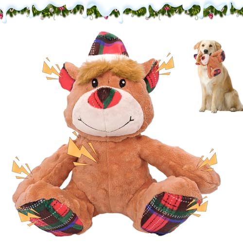 Hundespielzeug Weihnachten, Hundespielzeug Quietschend, Kauspielzeug Hund, Interaktives Welpenspielzeug, Dog Toys Gegen Langeweile - Langlebige Zahnreinigung, für Welpen, Kleine, Mittlere Hunde Hundespielzeug Weihnachten, Hundespielzeug Quietschend, Kauspielzeug Hund, Interaktives Welpenspielzeug, Dog Toys Gegen Langeweile - Langlebige Zahnreinigung, für Welpen, Kleine, Mittlere Hunde von Leonshco