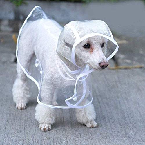 Leopacat Hunde-Regenmantel, wasserdichte Jacke, tragbarer Regenponcho für Hunde, atmungsaktiv, leicht, atmungsaktiv, leicht, geeignet für Halsumfang 32 cm, Länge 29 cm, Brustumfang 46 cm Leopacat Hunde-Regenmantel, wasserdichte Jacke, tragbarer Regenponcho für Hunde, atmungsaktiv, leicht, atmungsaktiv, leicht, geeignet für Halsumfang 32 cm, Länge 29 cm, Brustumfang 46 cm von Leopacat