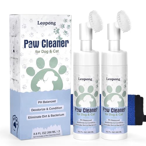 Leopong Hundepfotenreiniger, Hundepfoten-Waschpflege für Hunde, groß, mittel, klein, XL, 2 Stück, wasserloser Schaumstoff mit Silikonschrubber, Hunde- und Katzenfüße, Pfotenreiniger Leopong Hundepfotenreiniger, Hundepfoten-Waschpflege für Hunde, groß, mittel, klein, XL, 2 Stück, wasserloser Schaumstoff mit Silikonschrubber, Hunde- und Katzenfüße, Pfotenreiniger von Leopong