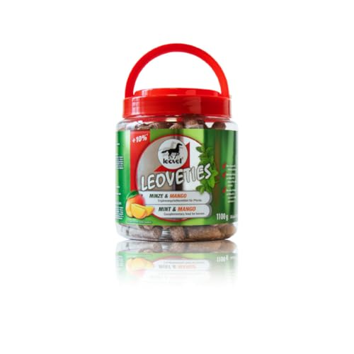 Leovet Leoveties Minze & Mango | 1,1 kg | Ergänzungsfuttermittel für Pferde | Snacks zum Training oder als Belohnung | Frei von künstlichen Aromen & Zusatzstoffen | ADMR konform von Leovet