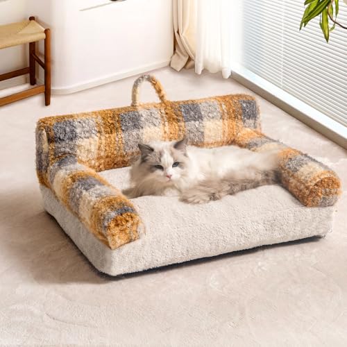 Lepark Katzen-Couch für Hauskatzen, gemütliches Hundesofa mit abnehmbarem und maschinenwaschbarem Bezug, flauschiges Plüschbett für kleine und mittelgroße Katzen, Hunde zum Entspannen und Nickerchen Lepark Katzen-Couch für Hauskatzen, gemütliches Hundesofa mit abnehmbarem und maschinenwaschbarem Bezug, flauschiges Plüschbett für kleine und mittelgroße Katzen, Hunde zum Entspannen und Nickerchen von Lepark