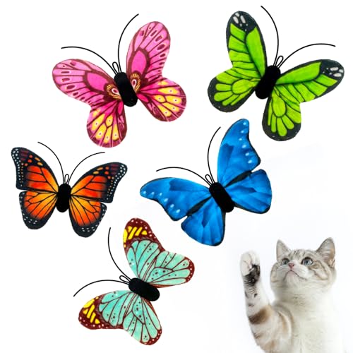 Lepawit Katzenminze-Spielzeug für Indoor-Katzen, Schmetterlings-Katzenminze-Spielzeug mit Knistern, Katzenspielzeug für Indoor-Katzen, Kätzchen und Kätzchen, 5 Stück Lepawit Katzenminze-Spielzeug für Indoor-Katzen, Schmetterlings-Katzenminze-Spielzeug mit Knistern, Katzenspielzeug für Indoor-Katzen, Kätzchen und Kätzchen, 5 Stück von Lepawit