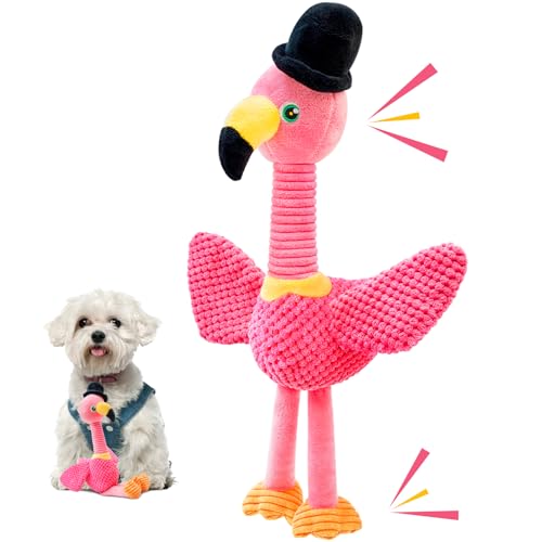 Lepawit Quietschendes Hundespielzeug, niedliches Flamingo-Plüschspielzeug für Hunde, interaktives Hundespielzeug mit fusselfreiem Material für kleine und mittelgroße Hunde Lepawit Quietschendes Hundespielzeug, niedliches Flamingo-Plüschspielzeug für Hunde, interaktives Hundespielzeug mit fusselfreiem Material für kleine und mittelgroße Hunde von Lepawit
