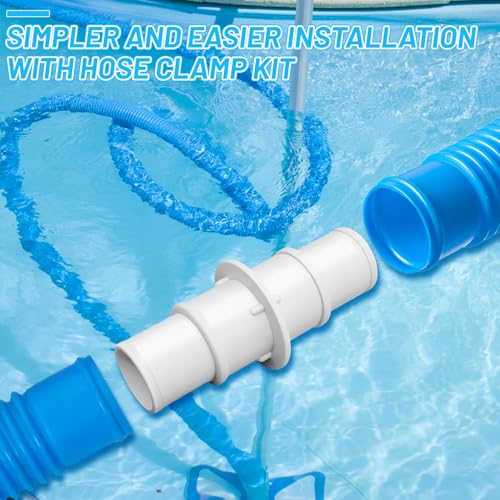 Lergas Schlauchverbinder 1/2 Zoll Doppelkupplung, Schlauchkupplung Schlauchanschluss 32/38 mm, Schlauchadapter Zwei Wege, Schlauch Verbindungsstück für Vakuumschläuchen Poolpumpen (1 Stück) von Lergas