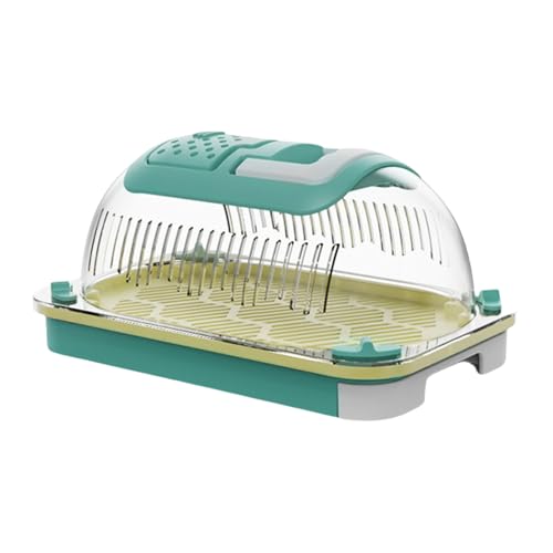 Geräumiges Reptilien-Gehäuse mit herausziehbarer Fece-Schicht, Abfallsammelschublade und Griff, ABS-Reptiliengehege von Lerpwige