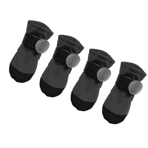 Hundeschuhe mit reflektierenden, weichen Gummisohlen, wasserabweisend, Pfotenschutz für kleine Rassen, Outdoor-Aktivitäten, kleine Hundeschuhe mit weichen Sohlen, 4 Stück von Lerpwige