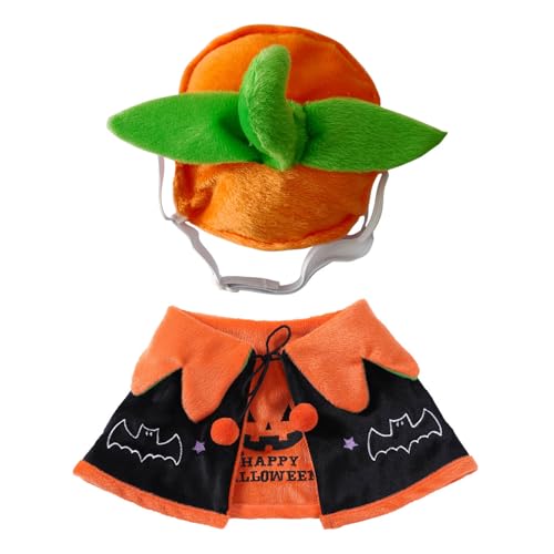 Lerpwige Kürbishut Umhang Set Halloween Schelmische Party Doppelseitiger Umhang Verstellbarem Halsband Lerpwige Kürbishut Umhang Set Halloween Schelmische Party Doppelseitiger Umhang Verstellbarem Halsband von Lerpwige