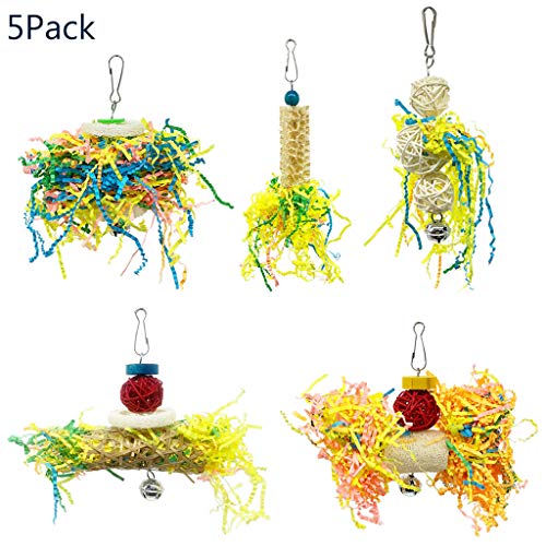 Lerpwige 5 Stück Papageienkäfig Schredderspielzeug Rattanball Kauspielzeug Nahrungssuche Hängespielzeug Für Kleine Vögel Papageien Kakadus Aras Lerpwige 5 Stück Papageienkäfig Schredderspielzeug Rattanball Kauspielzeug Nahrungssuche Hängespielzeug Für Kleine Vögel Papageien Kakadus Aras von Lerpwige