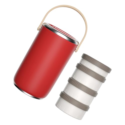 Lerpwige Bentos Lunchbox mit Griff, große Kapazität, Edelstahl, isolierter Lebensmittelbehälter mit stapelbarem Fach Lerpwige Bentos Lunchbox mit Griff, große Kapazität, Edelstahl, isolierter Lebensmittelbehälter mit stapelbarem Fach von Lerpwige