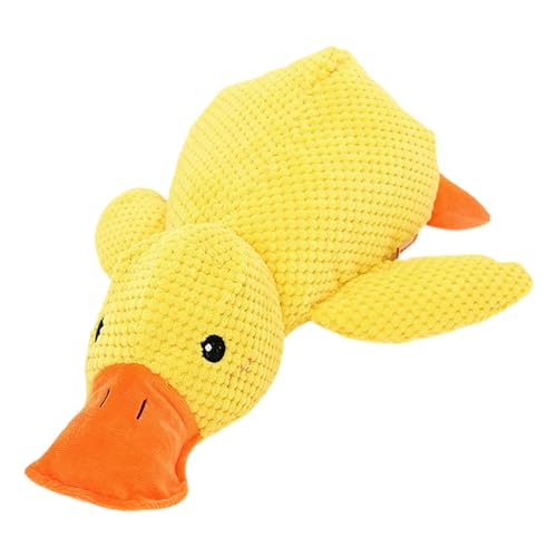 Lerpwige Pet Plüsch Duck Spielzeug Molar Chew Welpe Zahne Zum Reinigen Von Hund Kauen Gelbe Quietschende Entenhunde Spielzeug von Lerpwige