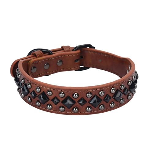 Rostbeständiges Metallnieten-Halsband, schweres Leder, minimalistisches Hundehalsband für tägliche Spaziergänge und Veranstaltungen Rostbeständiges Metallnieten-Halsband, schweres Leder, minimalistisches Hundehalsband für tägliche Spaziergänge und Veranstaltungen von Lerpwige