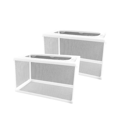 Set mit 2 transparenten Netz-Aquarien, Zuchttanks mit Saugnapf für Überleben der Braten und einfaches Füttern, Schlüpfzubehör Set mit 2 transparenten Netz-Aquarien, Zuchttanks mit Saugnapf für Überleben der Braten und einfaches Füttern, Schlüpfzubehör von Lerpwige