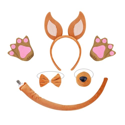 Tiere Kostüm Set Hunde Haar Reifen Set Plüsch Schwanz Bowtie Füchse Ohren Stirnband Braune Netzrockhandschuhe Für Partys Tiere Kostüm Set Hunde Haar Reifen Set Plüsch Schwanz Bowtie Füchse Ohren Stirnband Braune Netzrockhandschuhe Für Partys von Lerpwige