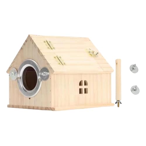 Vogelhaus aus doppelt perforiertem Holz, für Wellensittiche und Wellensittiche Vogelhaus aus doppelt perforiertem Holz, für Wellensittiche und Wellensittiche von Lerpwige