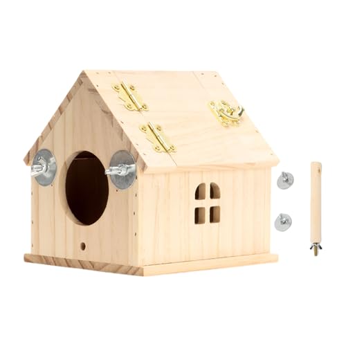 Vogelhaus aus doppelt perforiertem Holz, für Wellensittiche und Wellensittiche Vogelhaus aus doppelt perforiertem Holz, für Wellensittiche und Wellensittiche von Lerpwige