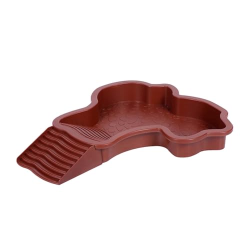 Wassernapf mit Schildkröten, rutschfest, 35 x 28,50 cm, freundlicher Lebensraum mit Stufen zum Ausruhen und Einweichen von Reptilien von Lerpwige
