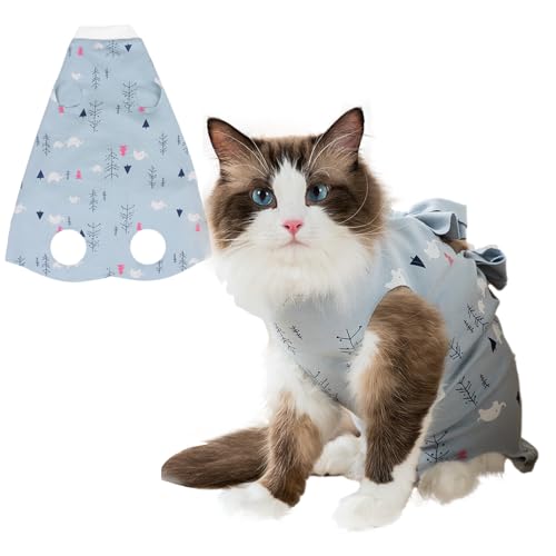 Katzen-Erholungsanzug,Anti-Lecken-Anzug | Elastischer Cone of Shame E-Collar Alternative Kitten Recovery Suit zum Schutz vor Hautkrankheiten Leryveo von leryveo