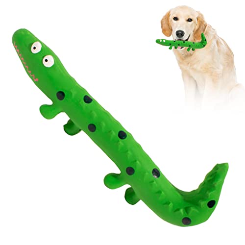 Leryveo Hundespielzeug Quietschend - Welpenspielzeug in Echsenform zum Zahnen,Bissfestes Quietschspielzeug für Haustiere, interaktives Trainingsspielzeug für kleine, mittlere und große Rassen von Leryveo