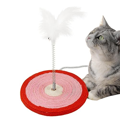 leryveo Katzenspielzeug mit Federn | 2-in-1-Katzenspielzeug,Interaktives Katzenkratzspielzeug mit Feder, bewegliches Federspielzeug für Katzen im Innenbereich, Kätzchenspielzeug von leryveo