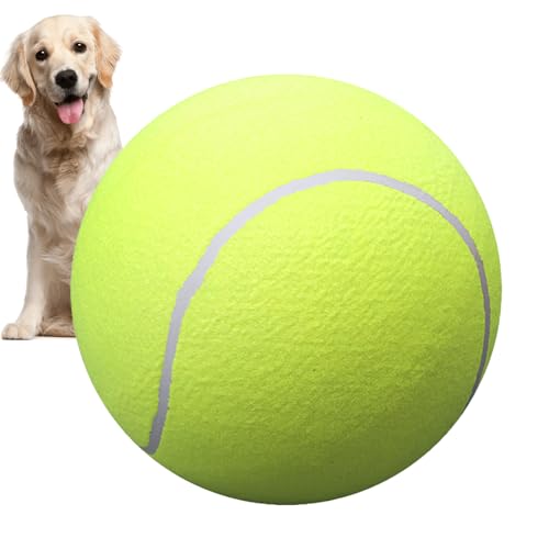 leryveo Riesiger Tennisball | Riesiger interaktiver Ball für große Haustiere - Leicht zu fangendes lustiges Outdoor-Sport-Interaktives Hundespielzeug für Katzen und Hunde, klein und groß von leryveo
