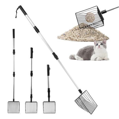 Katzenstreuschaufel, 58-106cm Schaufel für Katzentoilette Langer Griff Verstellbare Hühnerkotschaufel Streuschaufel Hühner Katzenkotschaufel Metall, Geeignet zum Sammeln von Katzenstreu und Hühnermist Katzenstreuschaufel, 58-106cm Schaufel für Katzentoilette Langer Griff Verstellbare Hühnerkotschaufel Streuschaufel Hühner Katzenkotschaufel Metall, Geeignet zum Sammeln von Katzenstreu und Hühnermist von Les-Theresa
