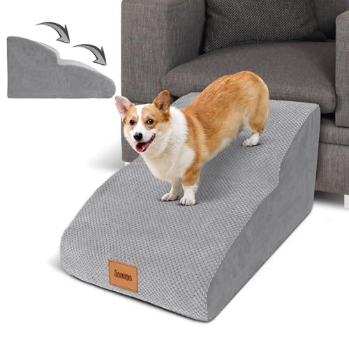 Lesnox Erweiterte Hundetreppe 2 Stufen, 30D Schaumstoff Haustiertreppe,Stufen mit wasserdichter Abdeckung, rutschfest, Hunderampe,Leiter für Couch, 11.8 H,Breiter S tep Lesnox Erweiterte Hundetreppe 2 Stufen, 30D Schaumstoff Haustiertreppe,Stufen mit wasserdichter Abdeckung, rutschfest, Hunderampe,Leiter für Couch, 11.8 H,Breiter S tep von Lesnox