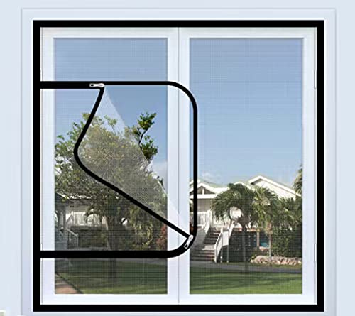 Lesone Katzen-Sicherheitsfenster, schützendes Fensternetz, selbstklebend, Anti-Mücke, Insekten-Fliegengitter, Balkonnetze, individuelle Reißverschlussgröße (B x H) von Lesone