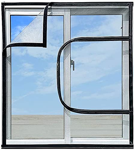 Lesone Katzen-Sicherheitsfenster, schützendes Fensternetz, selbstklebend, Anti-Mücke, Insekten-Fliegengitter, Balkonnetze, individuelle Reißverschlussgröße (B x H) von Lesone