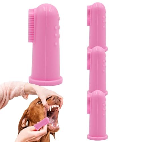 Lesunbak Fingerzahnbürste für Hunde, Zahnreinigungsbürste für Hunde | Silikon-Katzenzahnbürste,Weiches, tragbares Katzenzahnbürsten-Set, Wiederverwendbare Fingerbürste für Hundezähne, Haustiere, von Lesunbak