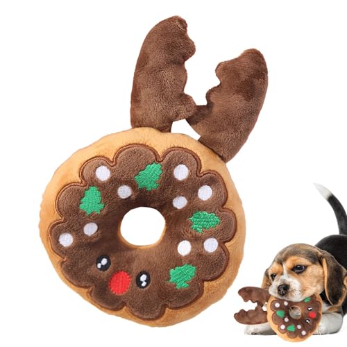 Lesunbak Plüsch-Hundespielzeug, quietschendes Hundespielzeug, Plüsch-Hundespielzeug mit Geräuschen, Lebkuchenmann, Geweih, Haustier-Spielzeug für Langeweile Lesunbak Plüsch-Hundespielzeug, quietschendes Hundespielzeug, Plüsch-Hundespielzeug mit Geräuschen, Lebkuchenmann, Geweih, Haustier-Spielzeug für Langeweile von Lesunbak