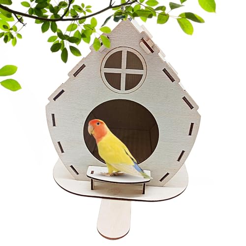 Lesunbak Vogelhäuschen für den Außenbereich,Natürliches Vogelhaus | Vogelhaus Outdoor Kit,Vogelfutterhaus mit Einsteck- und Zapfenstruktur für Baum, Fenster, Wand und Dach Lesunbak Vogelhäuschen für den Außenbereich,Natürliches Vogelhaus | Vogelhaus Outdoor Kit,Vogelfutterhaus mit Einsteck- und Zapfenstruktur für Baum, Fenster, Wand und Dach von Lesunbak