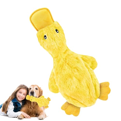 Lesunbak Weiche Quietschende Cartoon-Ente, interaktives quietschendes Hundespielzeug, beruhigendes Entenspielzeug, bestes Hundespielzeug für kleine, mittelgroße und große Rassen, hält Hunde Lesunbak Weiche Quietschende Cartoon-Ente, interaktives quietschendes Hundespielzeug, beruhigendes Entenspielzeug, bestes Hundespielzeug für kleine, mittelgroße und große Rassen, hält Hunde von Lesunbak