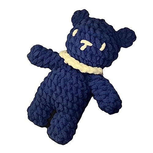 LetCart Häkelbär-Set, Häkelbär-Set, DIY-Handstricken, Tier-Bastelwerkstatt, blau, für Kinder und Erwachsene von LetCart