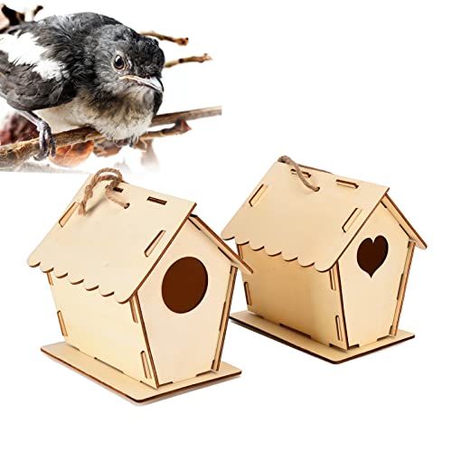 LetCart Vogelhaus aus Holz, DIY-Vogelhaus-Set, Outdoor-Vogelkäfig, Handwerk, Graffiti-Doodle Vogelhaus, 180 mm hoch LetCart Vogelhaus aus Holz, DIY-Vogelhaus-Set, Outdoor-Vogelkäfig, Handwerk, Graffiti-Doodle Vogelhaus, 180 mm hoch von LetCart